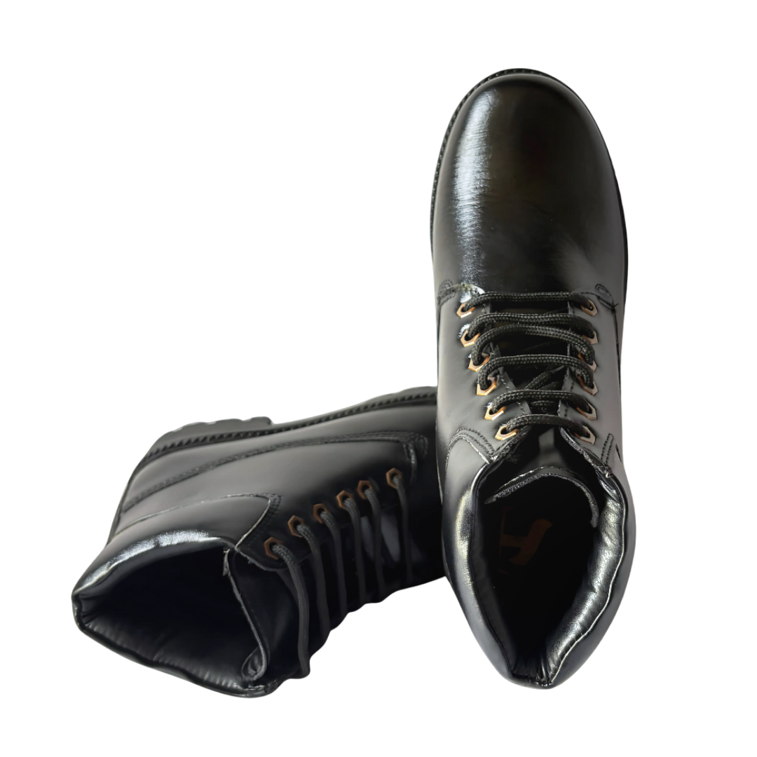 Chelsea Lace-Up Boots for Men-Black