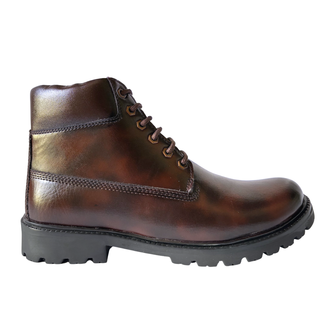 Chelsea Lace-Up Boots for Men-Brown