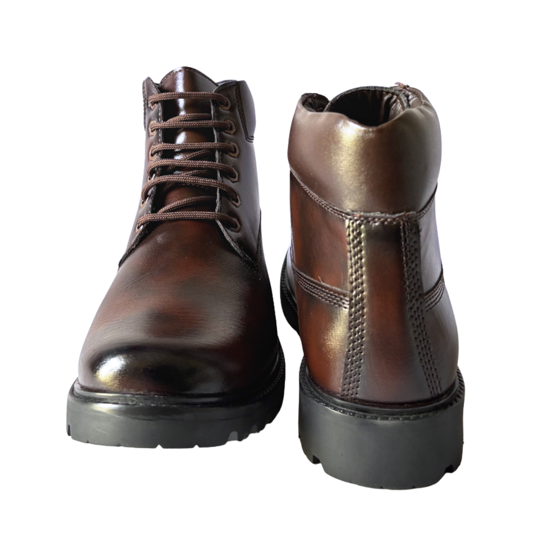 Chelsea Lace-Up Boots for Men-Brown