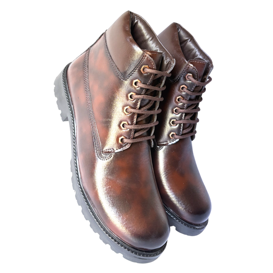 Chelsea Lace-Up Boots for Men-Brown