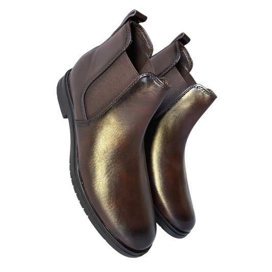 Classic Chelsea Boots for Men-Brown