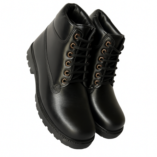 Chelsea Lace-Up Boots for Men-Black