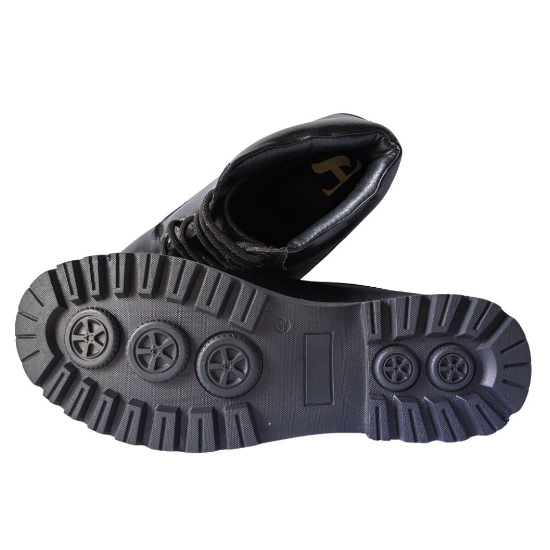 Chelsea Lace-Up Boots for Men-Black