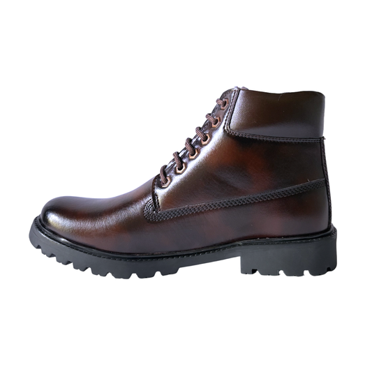 Chelsea Lace-Up Boots for Men-Brown