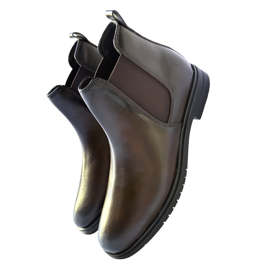 Classic Chelsea Boots for Men-Brown