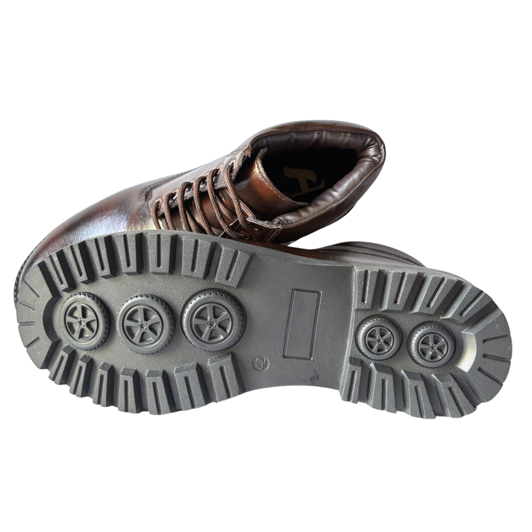 Chelsea Lace-Up Boots for Men-Brown